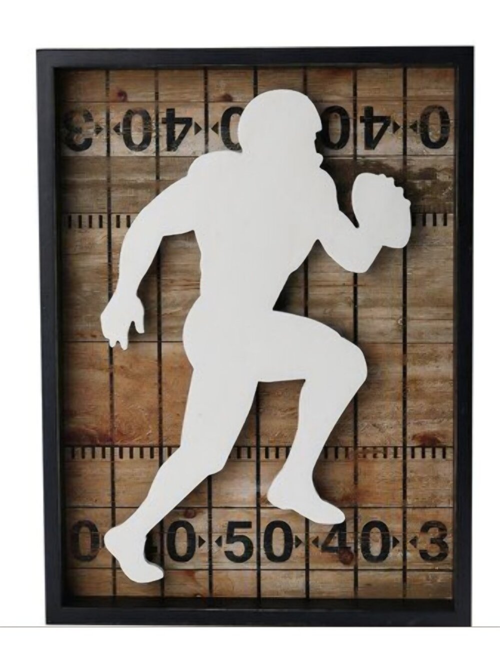Football Decor Framed Wall Art Room Decor 12x16 Wooden